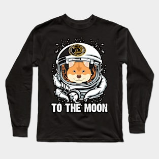 Dogecoin To The Moon Cryptocurrency Long Sleeve T-Shirt